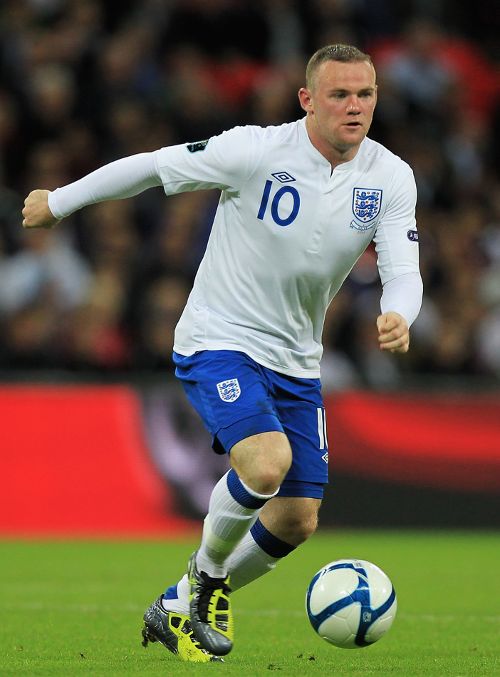 Wayne Rooney in action for England.